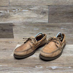 Sperry Top Sider Original 2 Eye Brown Leather Boat Shoe Men's Size 10D